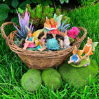 Mood Lab Fairy Garden Figurines - Fairy Statue Set (6 pcs) - Miniature Decorative Statues & Accessories - Outdoor & Indoor Garden Decor