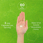 Alpha Lipoic Acid 1,000mg, 180 Veggie Capsules – 50/50 R-ALA & S-ALA for Max Bioavailability – Antioxidant Supplement – Energy & Nervous System Support – Non-GMO