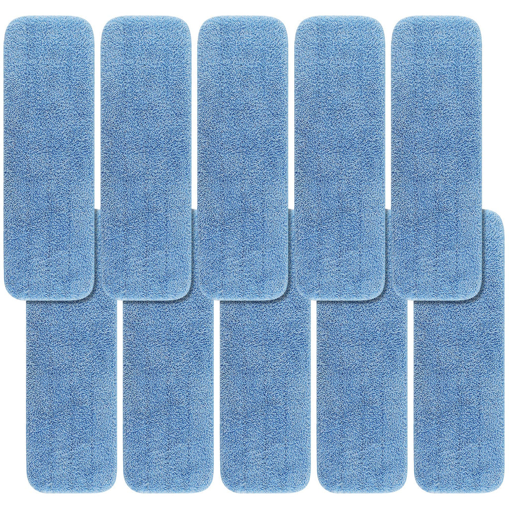 Replacement Mop Pads Fit for Rubbermaid Commercial 18" and 17" Mop - 10 Pack Wet & Dry Commercial Cleaning Reusable Refills Fit for Any Flat System 17 and 18 Inch