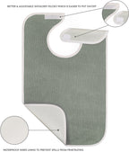 Utopia Towels 6 Pack Premium Unisex Adult Bibs for Elderly Women Men, Waterproof Bib for Eating, Adjustable and Washable (Grey)