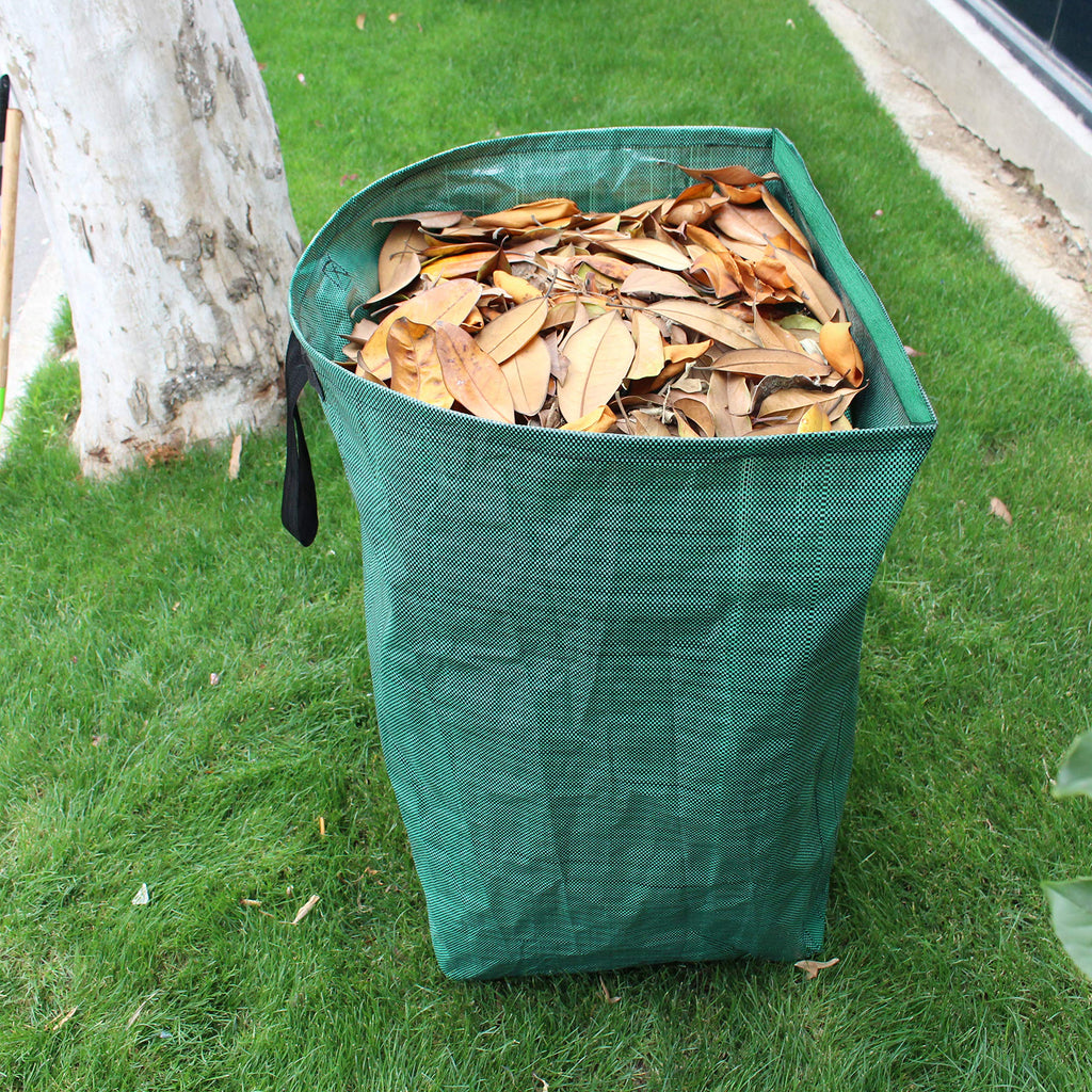Gardzen 2 Pack 53 Gallon Dustpan Style Yard Waste Bags Reusable