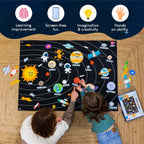 Solar System for Kids Toys with 61 Felt Figures - BONNYCO | Space Montessori Toys, Girls Boys Birthday Gifts Planets | Felt Board for Toddlers Story, Educational Kids Gifts 3 4 5 6 7 8 Years Christmas