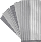 Premium Kitchen Towels 6 Pack 100% Cotton, 20"x28" Dish Towels - Grey