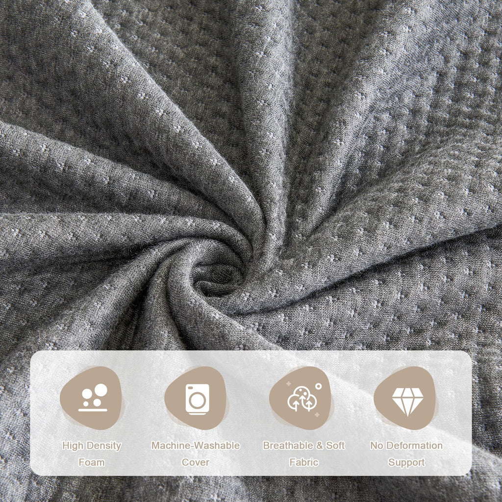 IFNOW Queen Size(60"x7.5"x10") Bed Wedge Pillow for Headboard, Mattress Gap Filler(0-8"), Bed Wedge for Gap Between Your Headboard and Mattress Dark Grey