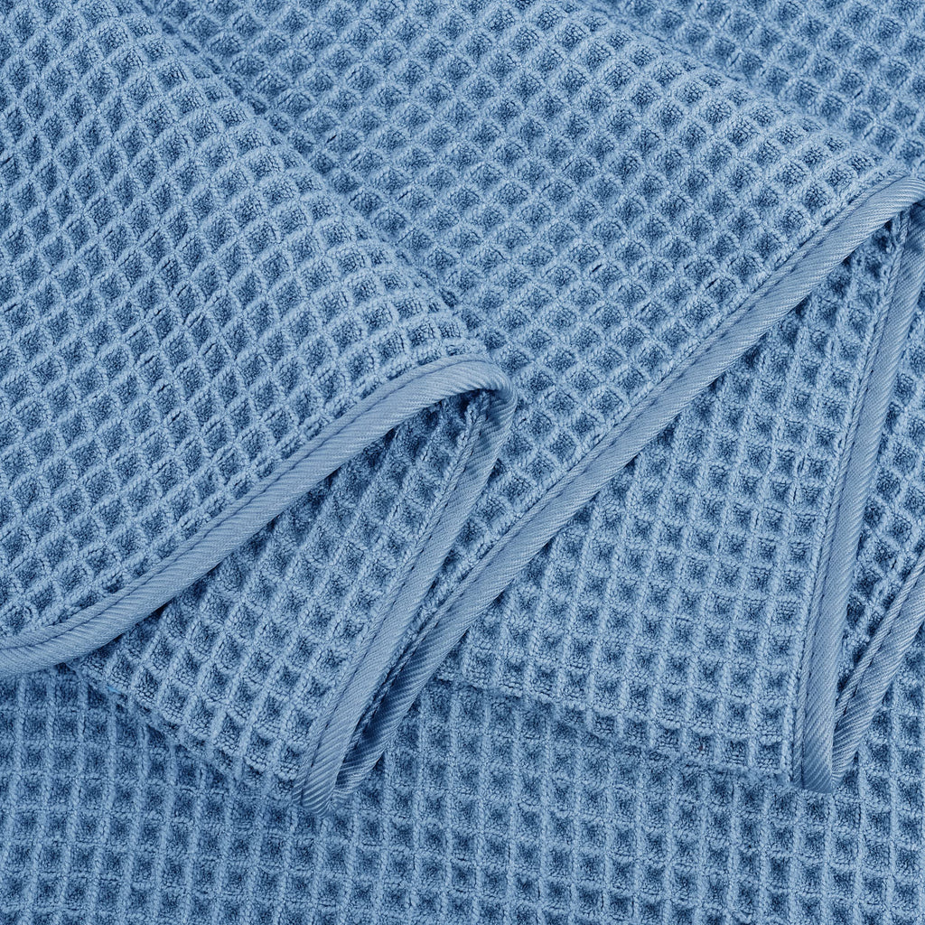 POLYTE 430 GSM Microfiber Quick Dry Lint Free Bath Sheet, 70 x 35 in, Set of 2 (Waffle Weave)