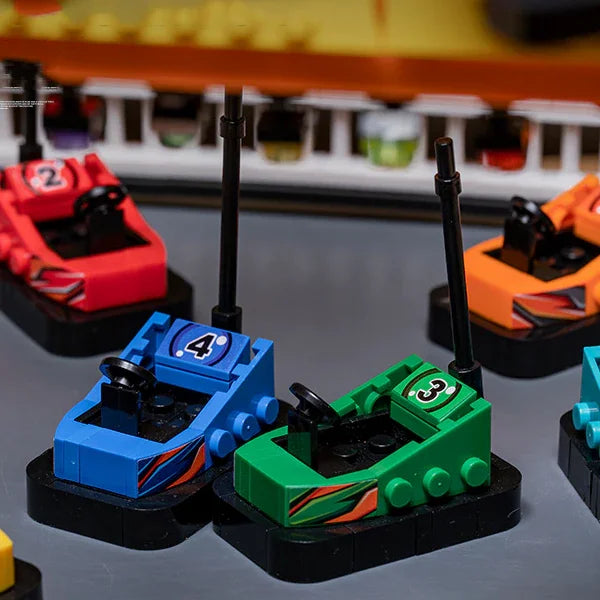 1099PCS Ideas Bumper Cars Building Blocks Set, Street View Amusement Park Model JD037 Educational Magnetic Toys Children’s Gift