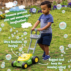 John Deere Bubble Lawn Mower for Toddlers, Bubble Blowing Machines, Indoor and Outdoor Gardening Toy, Birthday, Party Favor for Preschool Girls and Boys, No Batteries Required, 2+