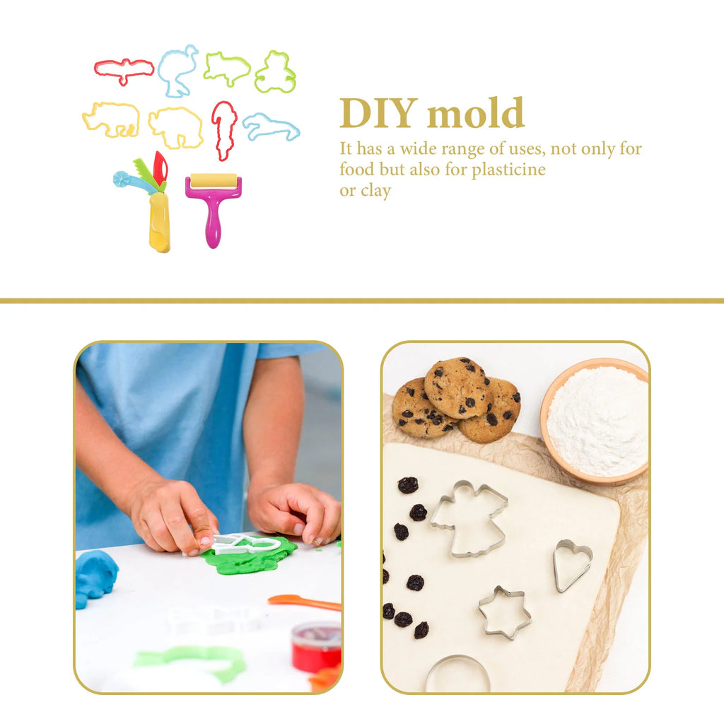 20 Pcs Plasticene Mold DIY Clay Models Plasticine Toy Molds Kids Baking Tools Children’s Toys Childrens Chocolate Cartoon