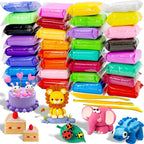 12/24/36 Color Clay Air-dried Clay Set Ultra Light Plastic Clay with Carving Tools DIY Crafts Toy Gifts for Friends Children