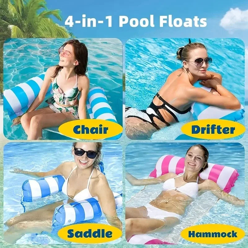 1PC Inflatable Float Hammock floaties for adults Perfect for Poolside Lounging This Summer Water Play Accessories