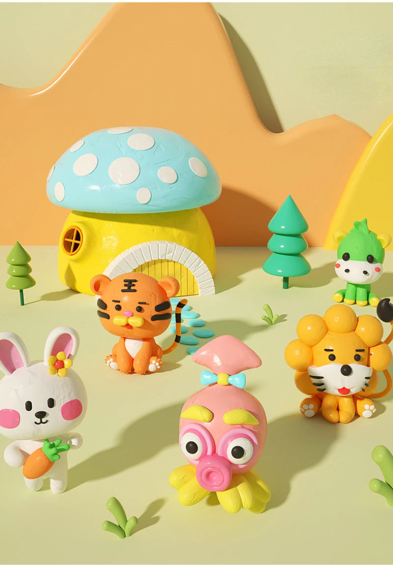 100g Environmentally Friendly Ultra-light Clay Kindergarten/children Creative DIY Cartoon Animal Doll Hand Kneading Material