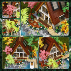 2688PCS Cretive Log Cabin House Building Blocks Street View Villa Country House Architecture Model Mini Brick Toys Kid For Gifts