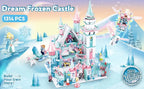1314PCS Frozen Magic Castle Building Blocks Ice Queen Princess Carriage Model Bricks Set With Figures Girls Gift Children's Toys