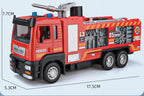 1:50 Fire Truck Alloy Diecast Simulation Sprinkler Toy with Light Music Water Spray Rescue Car Children's Toy Firefighter Truck