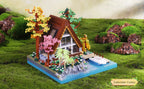 2688PCS Cretive Log Cabin House Building Blocks Street View Villa Country House Architecture Model Mini Brick Toys Kid For Gifts