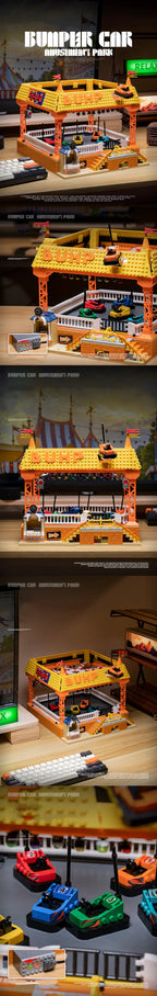 1099PCS Ideas Bumper Cars Building Blocks Set, Street View Amusement Park Model JD037 Educational Magnetic Toys Children’s Gift