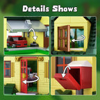 1256PCS Griffin Family House Building Blocks Set Funny Valley Home Yellow Suburb House Model Bricks Toys Gifts for Kids Adults