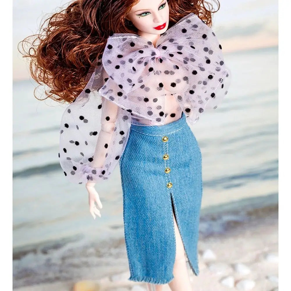 Fashion supermodel Doll Elegant Dress Casual Wears DIY Accessories Party Bags Doll Weaving Hats