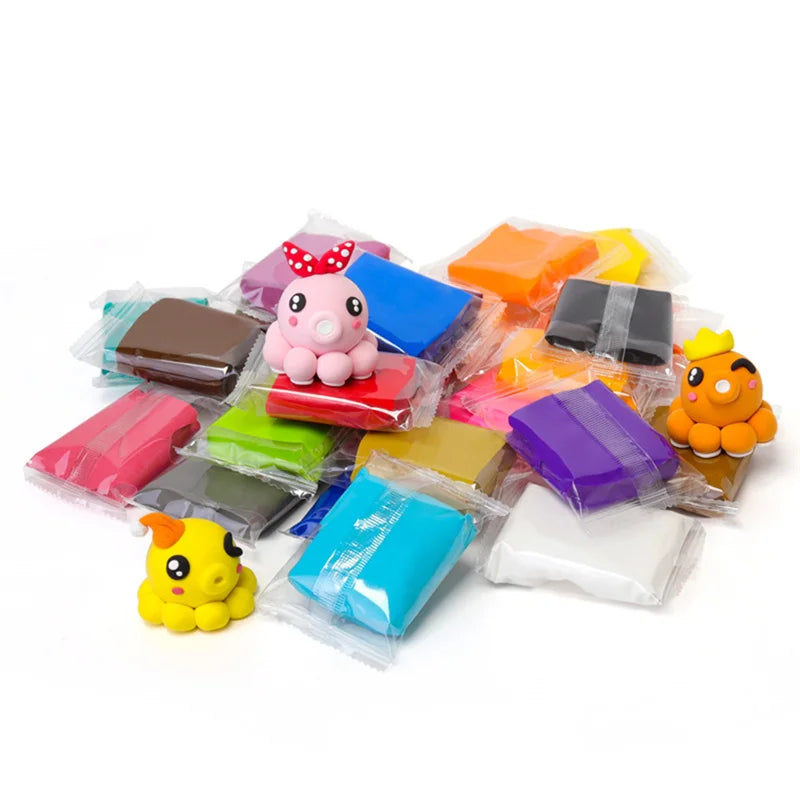 12/24/36 Color Clay Air-dried Clay Set Ultra Light Plastic Clay with Carving Tools DIY Crafts Toy Gifts for Friends Children