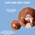 1/6 Pcs 4 Inch Mini Reborn Baby Dolls Toy Set Realistic Baby Doll with Cute Animal Clothes Gifts for Birthday Christmas Exquisit