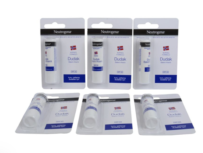 Neutrogena Lipcare Stick Norwegian Formula, for Dry and Chapped Lips, Lip Care.4.8g (Pack of 6)
