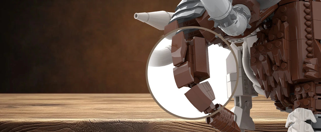 1310PCS Jurassic Mammoth Skeleton Building Blocks Ancient Animal Model Educational DIY Toy Birthday Gift For Boys Children