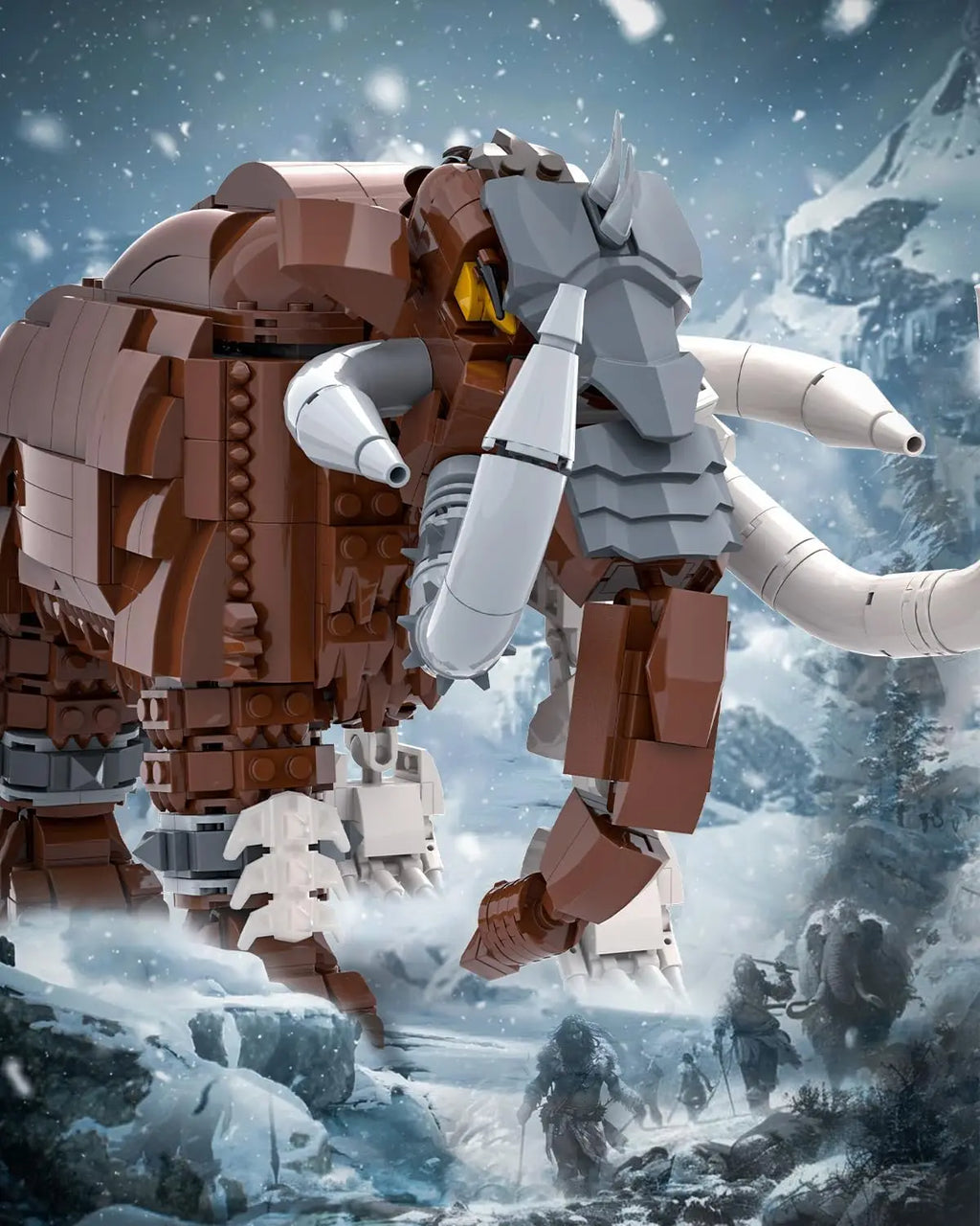 1310PCS Jurassic Mammoth Skeleton Building Blocks Ancient Animal Model Educational DIY Toy Birthday Gift For Boys Children