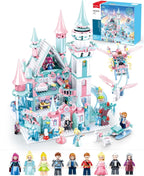 1314PCS Frozen Magic Castle Building Blocks Ice Queen Princess Carriage Model Bricks Set With Figures Girls Gift Children's Toys
