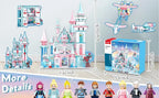 1314PCS Frozen Magic Castle Building Blocks Ice Queen Princess Carriage Model Bricks Set With Figures Girls Gift Children's Toys