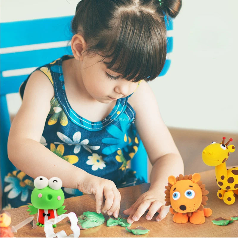 100g Environmentally Friendly Ultra-light Clay Kindergarten/children Creative DIY Cartoon Animal Doll Hand Kneading Material
