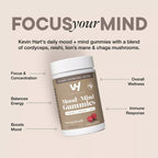 VitaHustle Mood + Mind Gummy Supplement with Chaga, Reishi Mushrooms, 50 Count