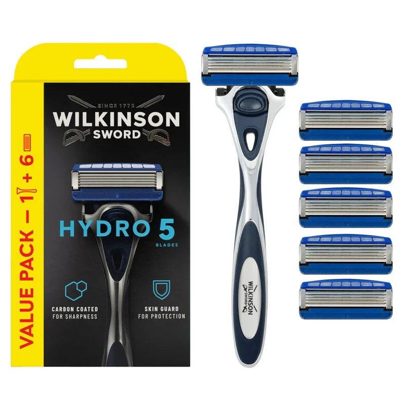 Wilkinson Sword Hydro 5 Razors + 6 Razor Blades for Men