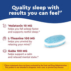 Nature Made Nature Made Wellblends Sleep Longer, Melatonin 10mg, L theanine 100 mg, and GABA 100mg, Sleep Supplement, 35 Tri-Layer Tablets