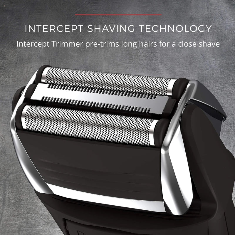 Remington Remington F5 Power Series Foil Shaver, Electric Razor for Men, Cordless Rechargeable with Pop Up Trimmer, Pivot & FlexFoil Technology, Lightweight Handheld Design, Black