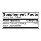 Member's Mark Vitamin D-3 2000 IU Dietary Supplement (400 ct.) - Pack of 2