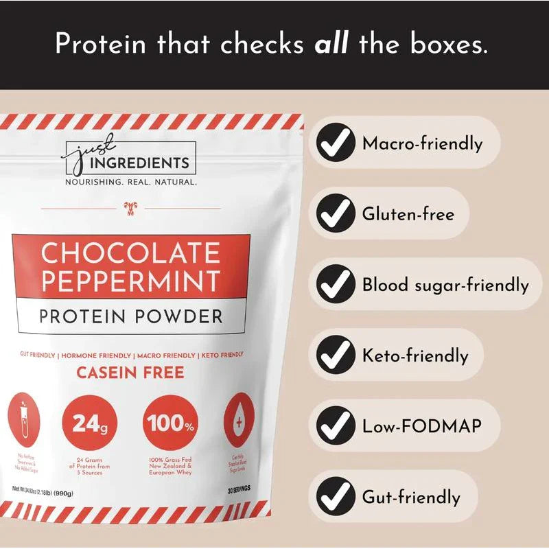 Just Ingredients Chocolate Peppermint Protein Powder