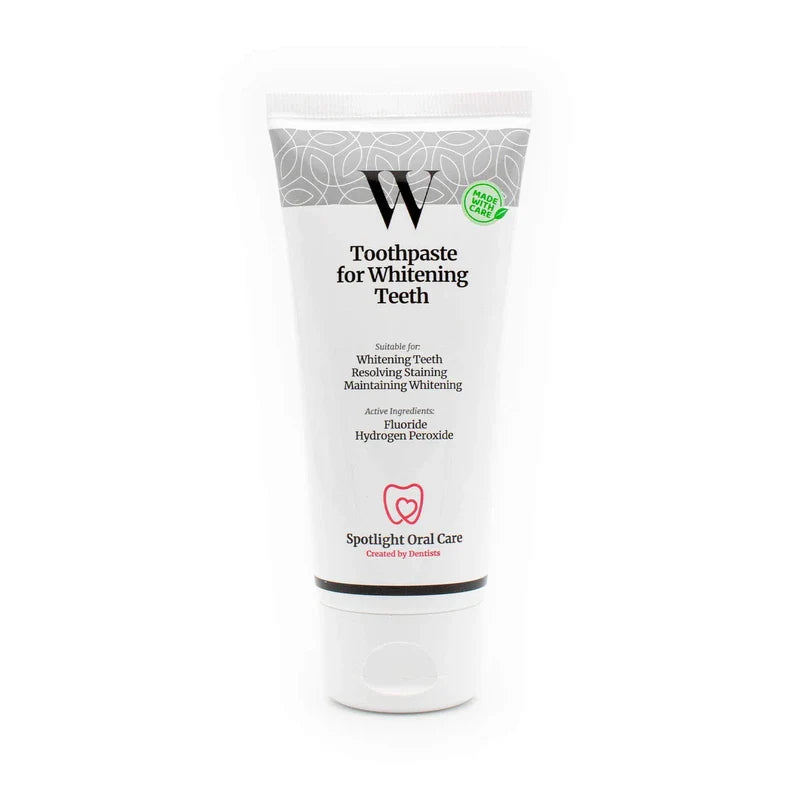 Spotlight Oral Care Teeth Whitening Strips | Gently Whitens Teeth Gradually & Safely | Active Ingredients Including Hydrogen Peroxide | Full 14-Day Course of Strips & 100 mL Whitening Toothpaste