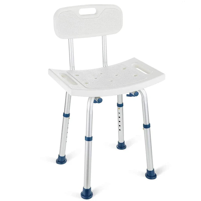GreenChief Shower Chair with Back Removable - Small Shower Stool for Inside Shower, Narrow Bathtub Chair, Adjustable Shower Seat for Seniors, Elderly, Handicap, Disabled (300 LBS)