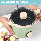 TOAUTO 1.5L Handheld Candle Melting Pot Small Wax Melting Pot with Easy Pour Spout, Two Power Levels, Easy Clean Non-Stick for DIY Crafting Beginner Green/Purple - Color: Green-1.5L