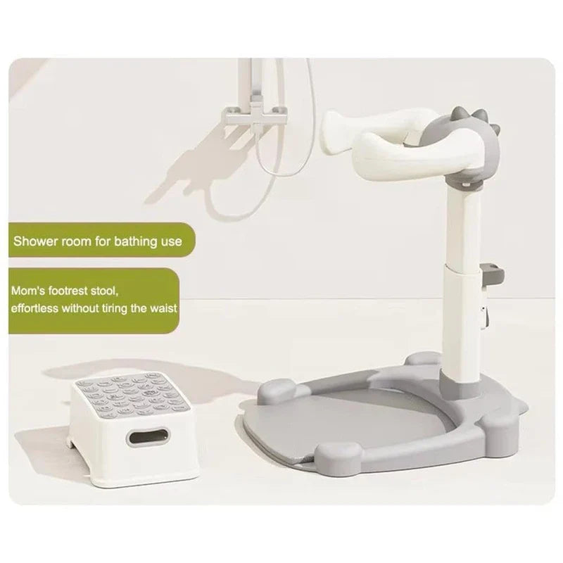Baby Shower Stand & Bath Seat, Bath Shower Standing Support, Baby Hug Bath Tower for Standing Up Themselves, 6-18 Months Toddler Shower Stand Support, Suitable for Use in Bathtubs with Non-Slip Pad