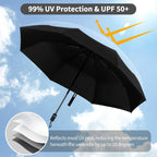 Yoobure Windproof Travel Umbrella, Automatic Umbrellas for Rain, Portable & Compact Umbrella for Backpack, Sun Umbrella for Walking, Folding Small Umbrella for Car, Lightweight Strong UV Protection