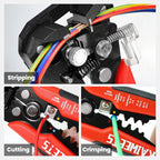 KAIWEETS Self Adjusting Wire Stripper - 3 in 1 Heavy Duty Automatic Wire Stripping Tool | 10-24 AWG Wire Cutter for Electrical Cable Cutting, Crimping Tool