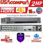 Hikvision 2MP 16CH DVR DS-7216HGHI-K1 4K-UHD + 2CH IP Record 1080p Lite H.265  - NO HARD DISK
