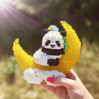 1288PCS Moon Panda Building Block Sets With LED Light, Mini Blocks Building Sets For Adults, Animal Night Lamp, Panda Night Light, DIY Bricks Gift For Adults