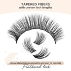 LASHVIEW Pack of 144 Cluster Lashes, DIY Cluster Eyelash Extensions, Mega Volume, Reusable, Individual Lashes, Cluster Volume Look, Super Thin Band & Soft (Volume, C-10-16 Mix)
