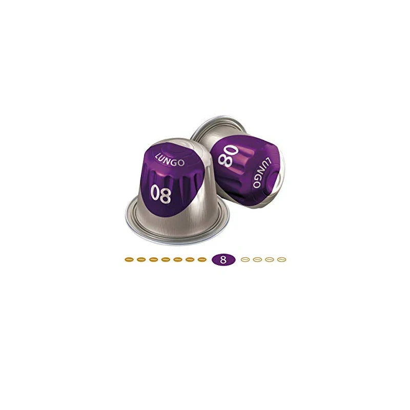 Jacobs Lungo Intenso Coffee Capsules, Intensity 8 of 12, 20 Nespresso®* Compatible Capsules for 20 Drinks
