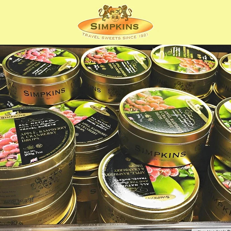 Simpkins Strawberry and Cream Candy - Strawberry Cream Hard Candy - All Natural British Sweets & Old Fashioned Candy - Strawberry Drops in English Candy Drops Tin Without Artificial Flavor (7 oz)