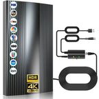 2024Upgraded TV Antenna Up 880+ Miles, Antenna Tv Digital HD Indoor Outdoor Digital Antenna for All TV Support 4K 1080P HD Powerful TV Antenna with Amplifier Signal Booster & Thick Coaxial Cable