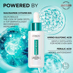 L'Oréal Paris Bright Reveal Dark Spot Face Serum, with 12% Niacinamide + Ferulic + Amino Sulfonic Acids, Reduces the Look of Stubborn Dark Spots, For All Skin Tones, Skincare, 30mL