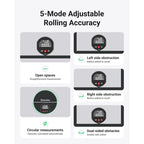 XCOOL 2-in-1 Rolling Digital Tape Measure with Laser, 98-ft Laser Tape Measure & 328-ft Rolling Tape Measure with Digital Readout and Magnetic Back Design,Small Tape Measure with Unit Switching